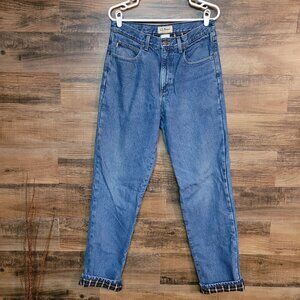 Vtg LL Bean Classic Fit Plaid Lined Jeans 32x34 Measures 30x34 Outdoor Wear